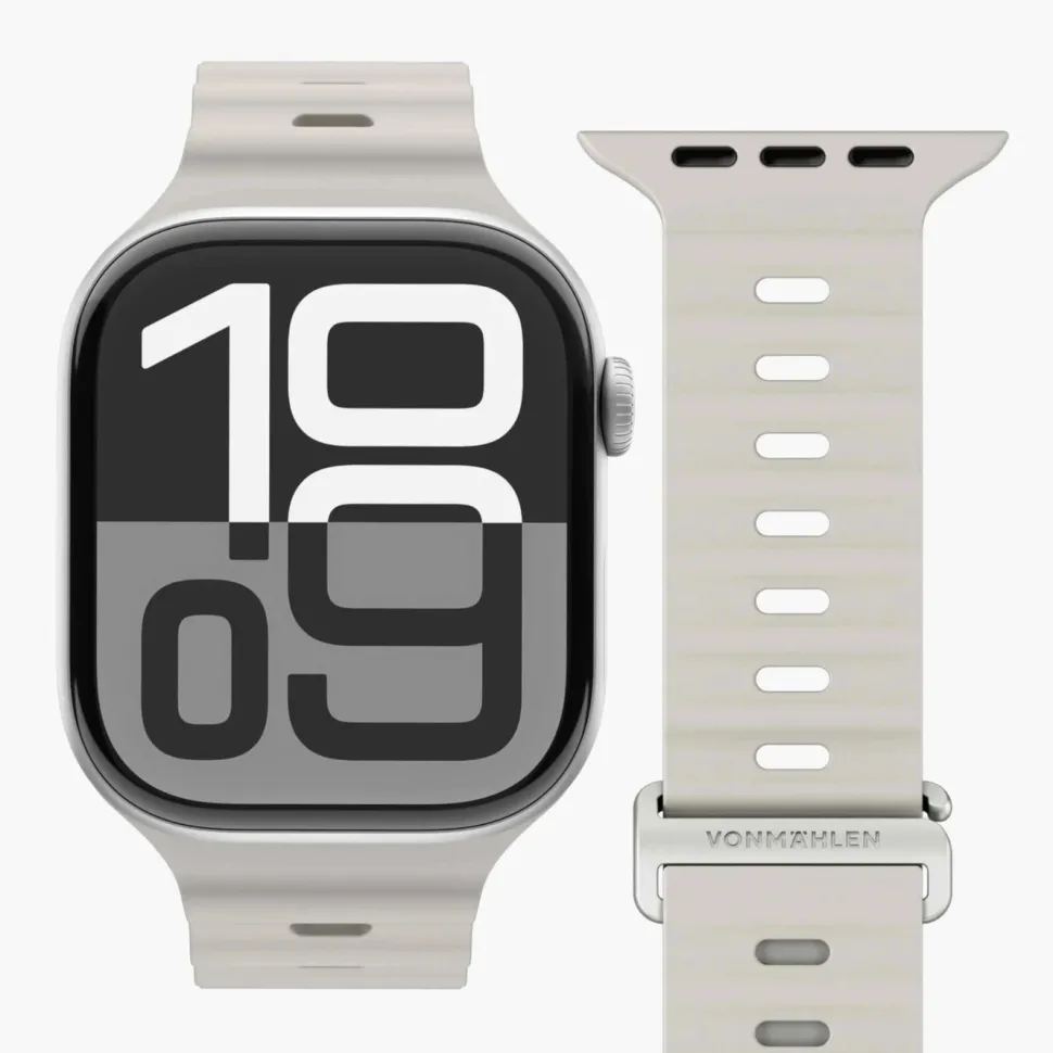 Vonmählen Wave Band 2 till Apple Watch 44/45/46/49 mm Cream