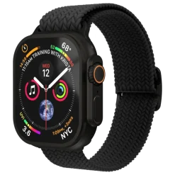 Vonmählen Woven Loop flätat armband till Apple Watch 40/41/42 mm All Black
