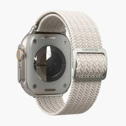 Vonmählen Woven Loop flätat armband till Apple Watch 40/41/42 mm Cream