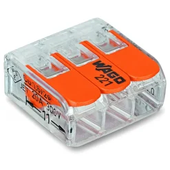 Wago 221-413 Öppningsbar snabbklämma 3 anslutningar 12-pack