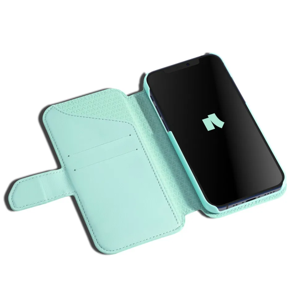 Wallet Case Solo 502 till iPhone 12 mini Turkos