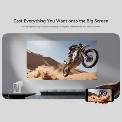 Wanbo Portabel projektor med Android TV och 360° gimbalstativ