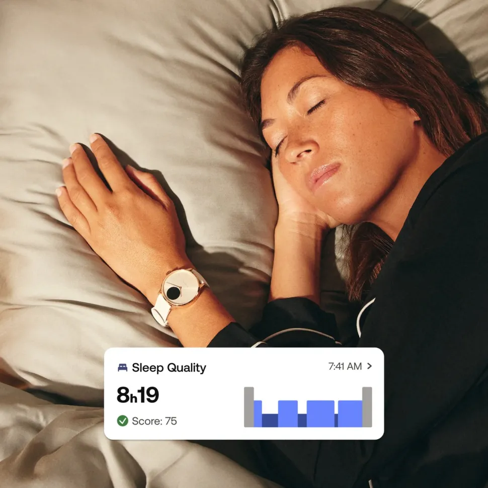 Withings Scanwatch Light Smartklocka med klassisk urtavla 37 mm Rose Gold
