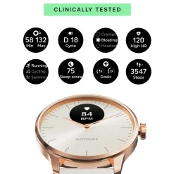 Withings Scanwatch Light Smartklocka med klassisk urtavla 37 mm Rose Gold