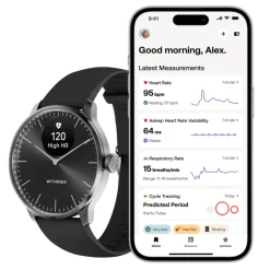 Withings Scanwatch Light Smartklocka med klassisk urtavla 37 mm Svart
