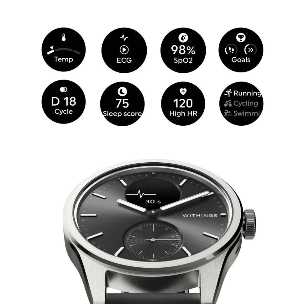 Withings Scanwatch 2 Smartklocka med klassisk urtavla 42 mm