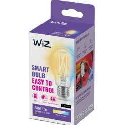 WiZ Clear Filament A60 Smart LED-lampa E27 806 lm