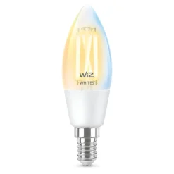 WiZ Clear Filament-kronljus C35 Smart LED-lampa E14 470 lm