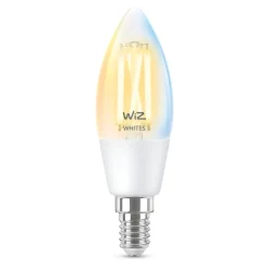 WiZ Clear Filament-kronljus C35 Smart LED-lampa E14 470 lm