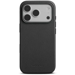 WOOLNUT Läderfodral för iPhone 17 Pro Svart