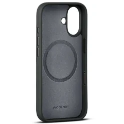 WOOLNUT Läderfodral för iPhone 17 Svart