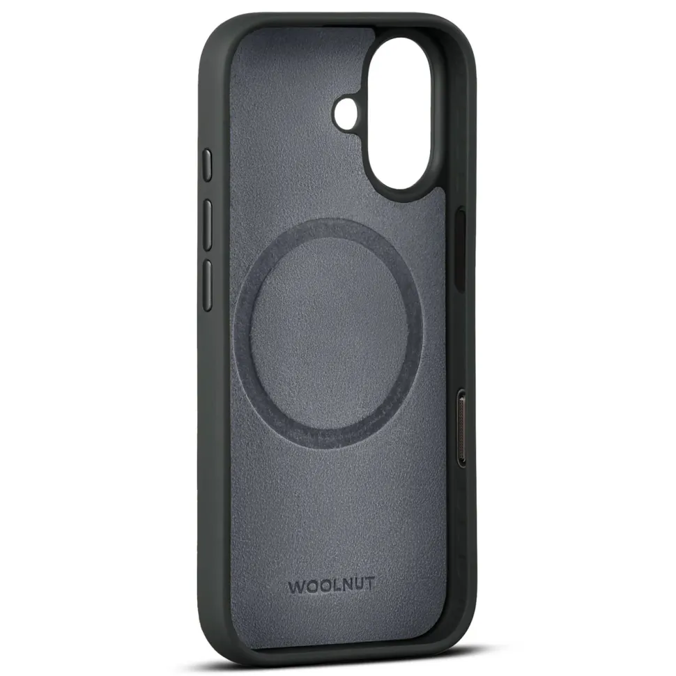 WOOLNUT Läderfodral för iPhone 17 Svart