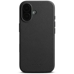 WOOLNUT Läderfodral för iPhone 17 Svart