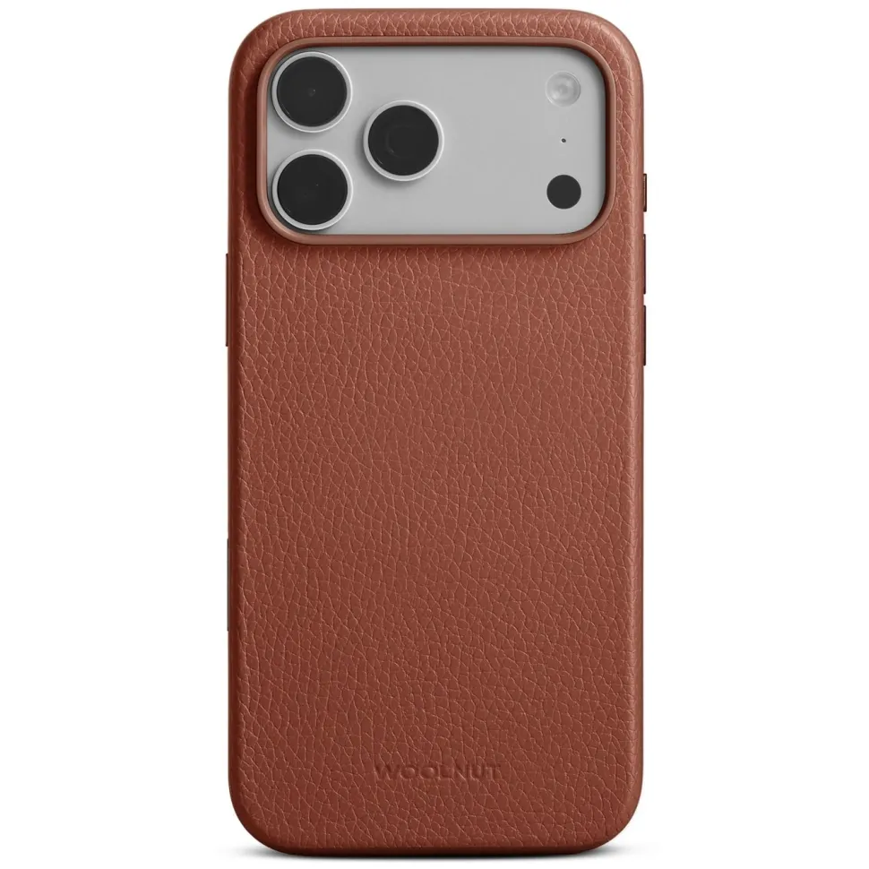WOOLNUT Läderfodral för iPhone 17 Pro Max Cognac
