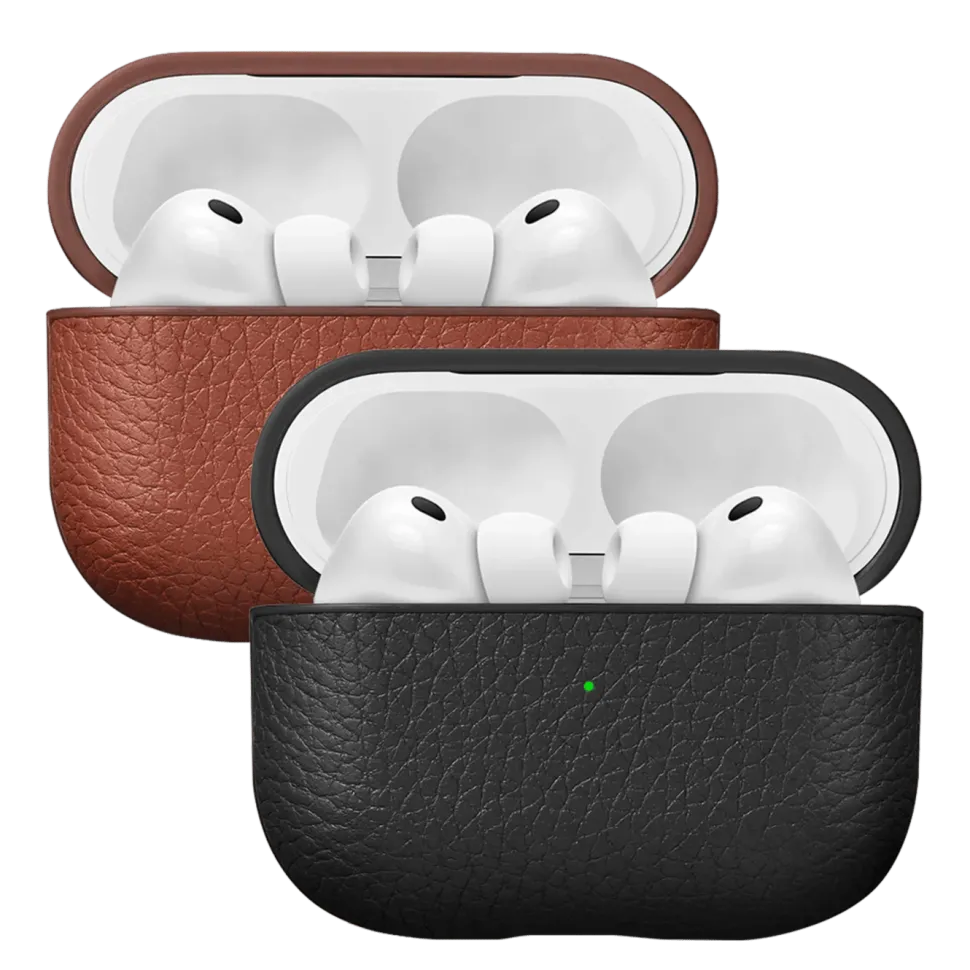 WOOLNUT Skal i läder till AirPods Pro 3-laddfodral Svart