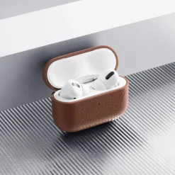 WOOLNUT Skal i läder till AirPods Pro 3-laddfodral Cognac