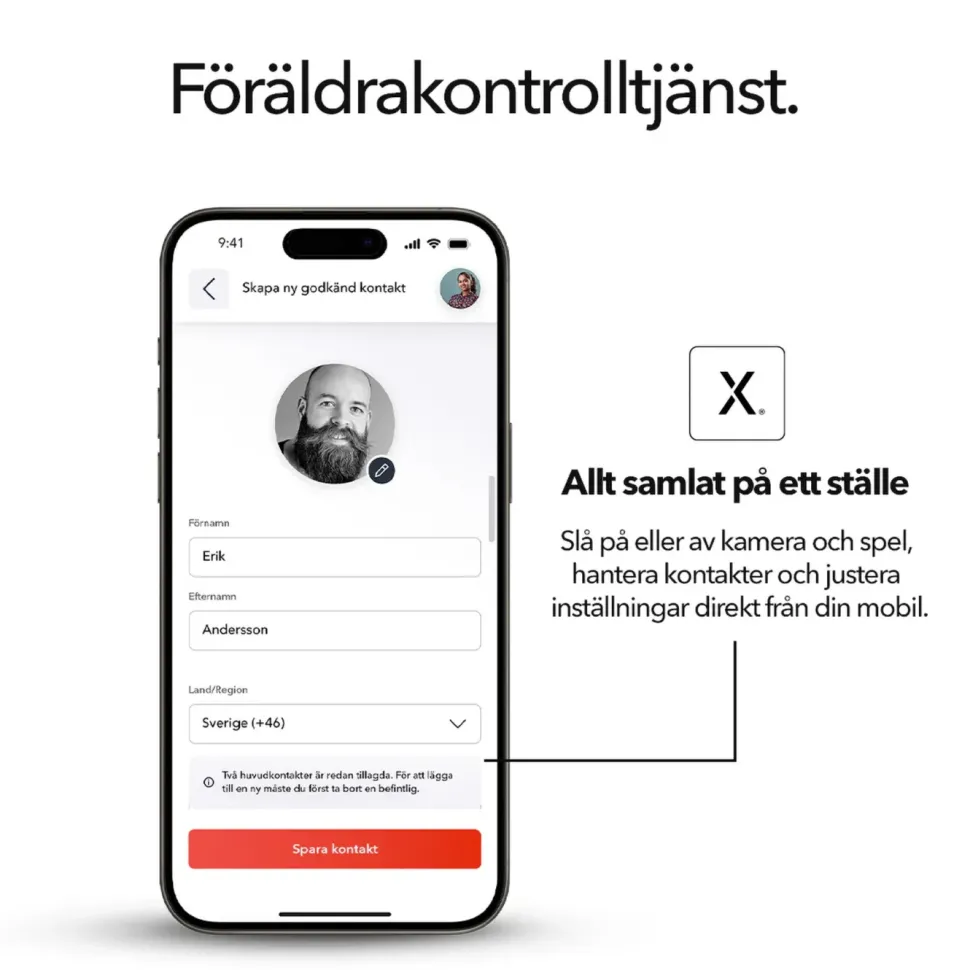Xplora One - barnmobil utan internet och sociala medier Svart